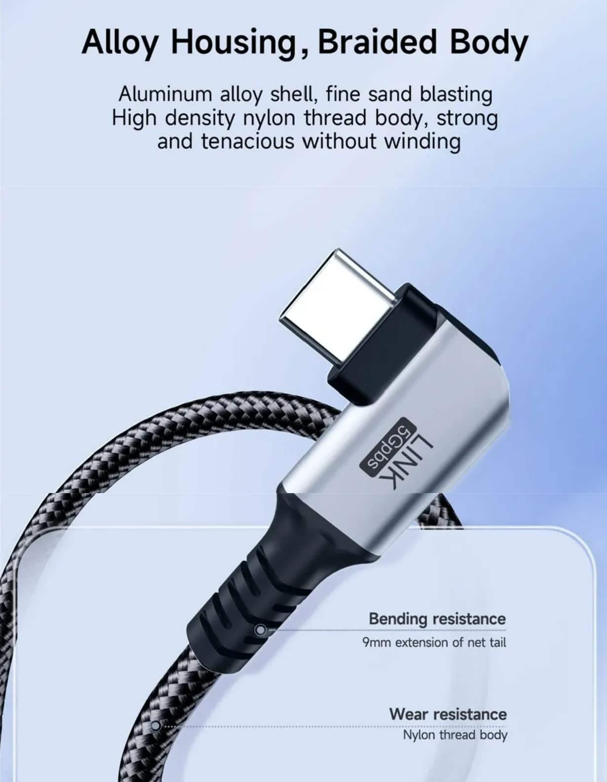 INICIO 10ft USB C to USB A 3.1 VR Link Cable (3m, 5Gbps High Speed) - Compatible with Oculus Quest 2, Meta Quest, Pico 4 VR Headsets - Ideal for PC VR Gaming & Virtual Reality Streaming - Black