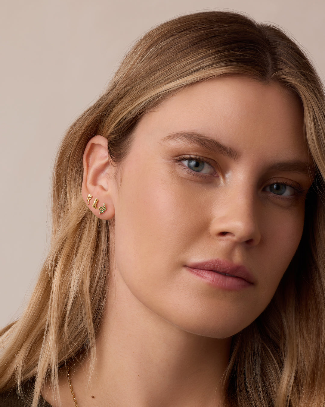 Rose Single Stud Earrings - 14K Gold Plated Floral Stud Earrings for Women - Perfect for Weddings, Date Nights & Special Occasions