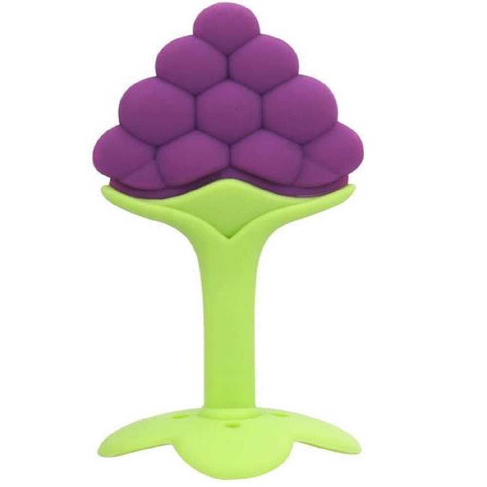 BPA-Free Silicone Fruit Teether for Babies 6-12 Months | Safe Infant Teething Toy for 3-6 Month Olds | Pack of 2 Assorted Shapes | Perfect for Soothing Sore Gums at Home or On-the-Go