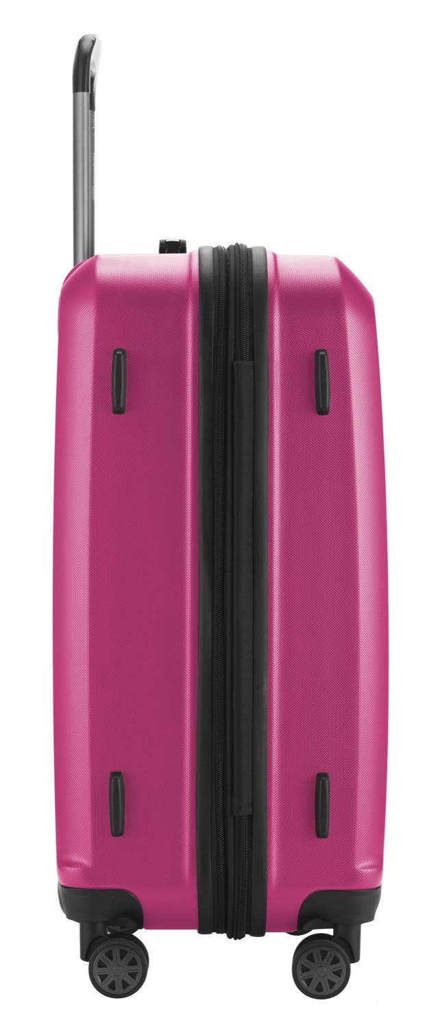 Unisex Pink Glossy 65cm Cabin Luggage - Lightweight Carry-On Suitcase for Business Travel & Weekend Getaways | Perfect for Airplane Overhead Bin & Train Trips