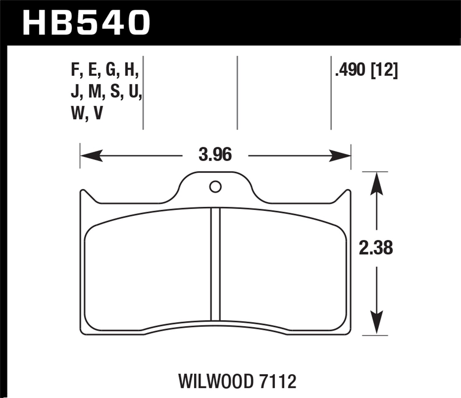 HB540W.490 DTC-30 High Performance Motorsport Brake Pads - Racing & Track Day Use for Cars, Trucks & SUVs