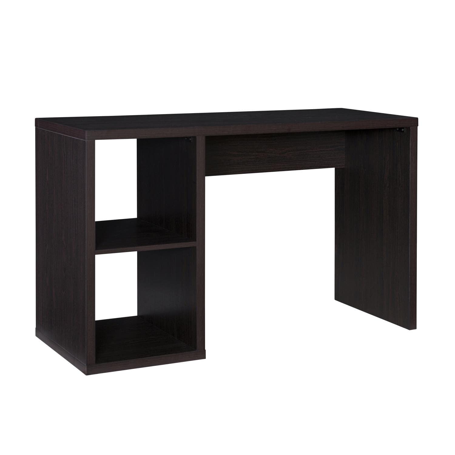 Linon Galli 2 Cube Desk Espresso - Modern Wooden Storage Organizer for Home Office, Study & Workspace - Compact Shelf Unit for Books, Supplies & Decor