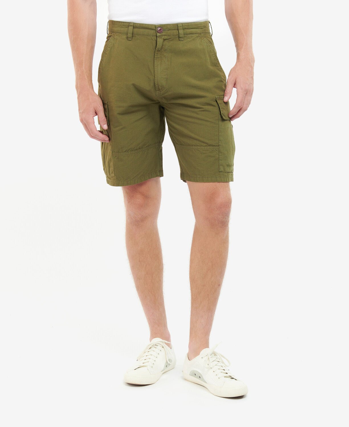 BARBOUR Essential Ripstop Cargo Shorts for Men - Durable IVY GREEN Outdoor Adventure Shorts with Multiple Pockets | Perfect for Hiking, Camping & Casual Wear