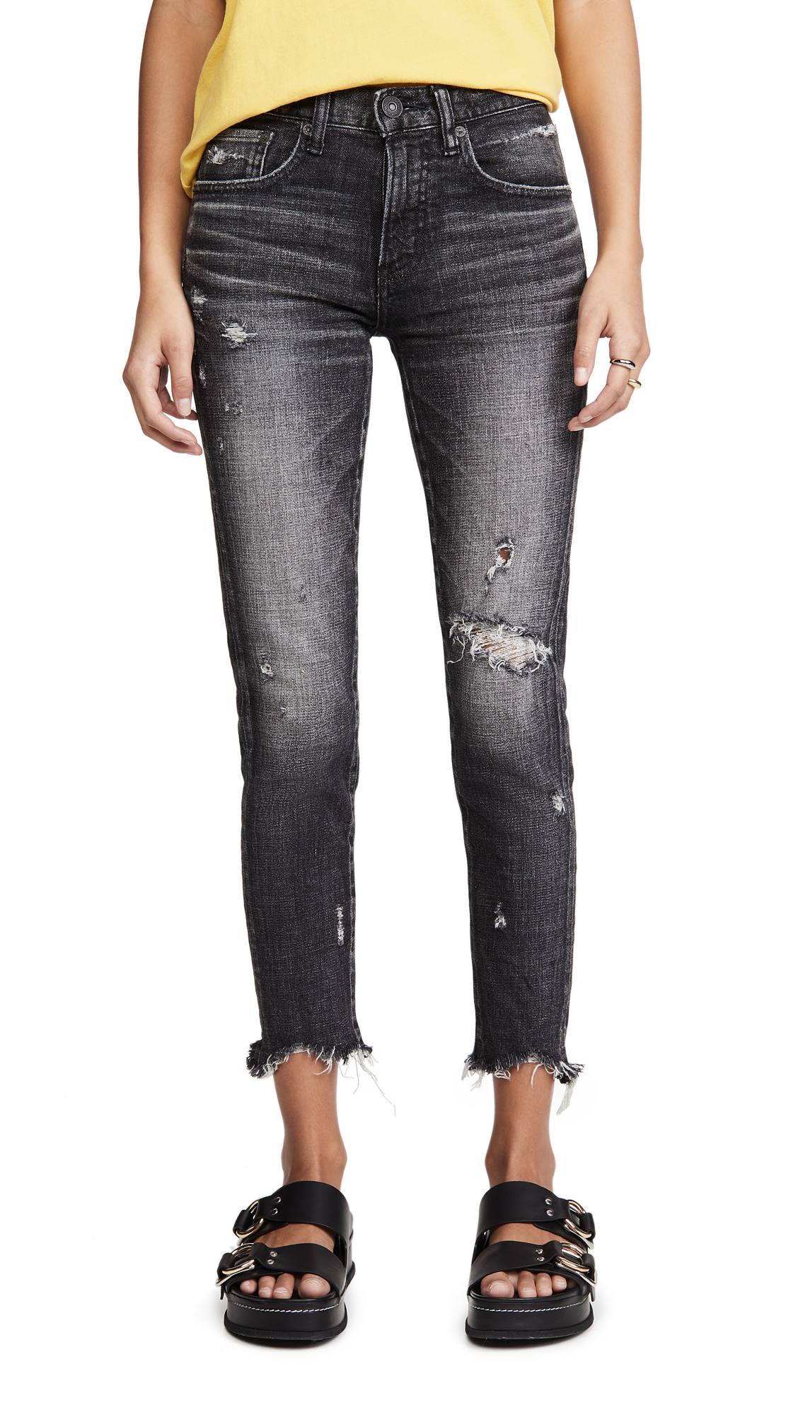 MOUSSY VINTAGE Women's MV Glendele Skinny Black Jeans - High Waist Stretch Denim Pants for Casual Wear & Night Out