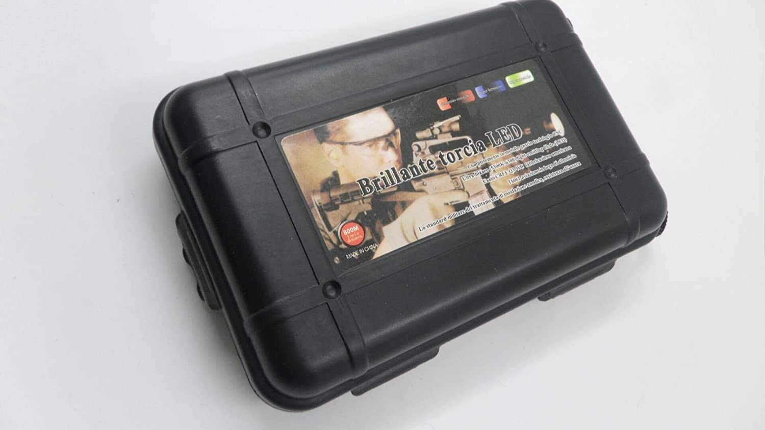 Plastic Broadheads Storage Box - Portable & Convenient Black Broadhead Organizer Case with Flashlight Holder | Perfect for Hunting, Archery & Outdoor Adventures