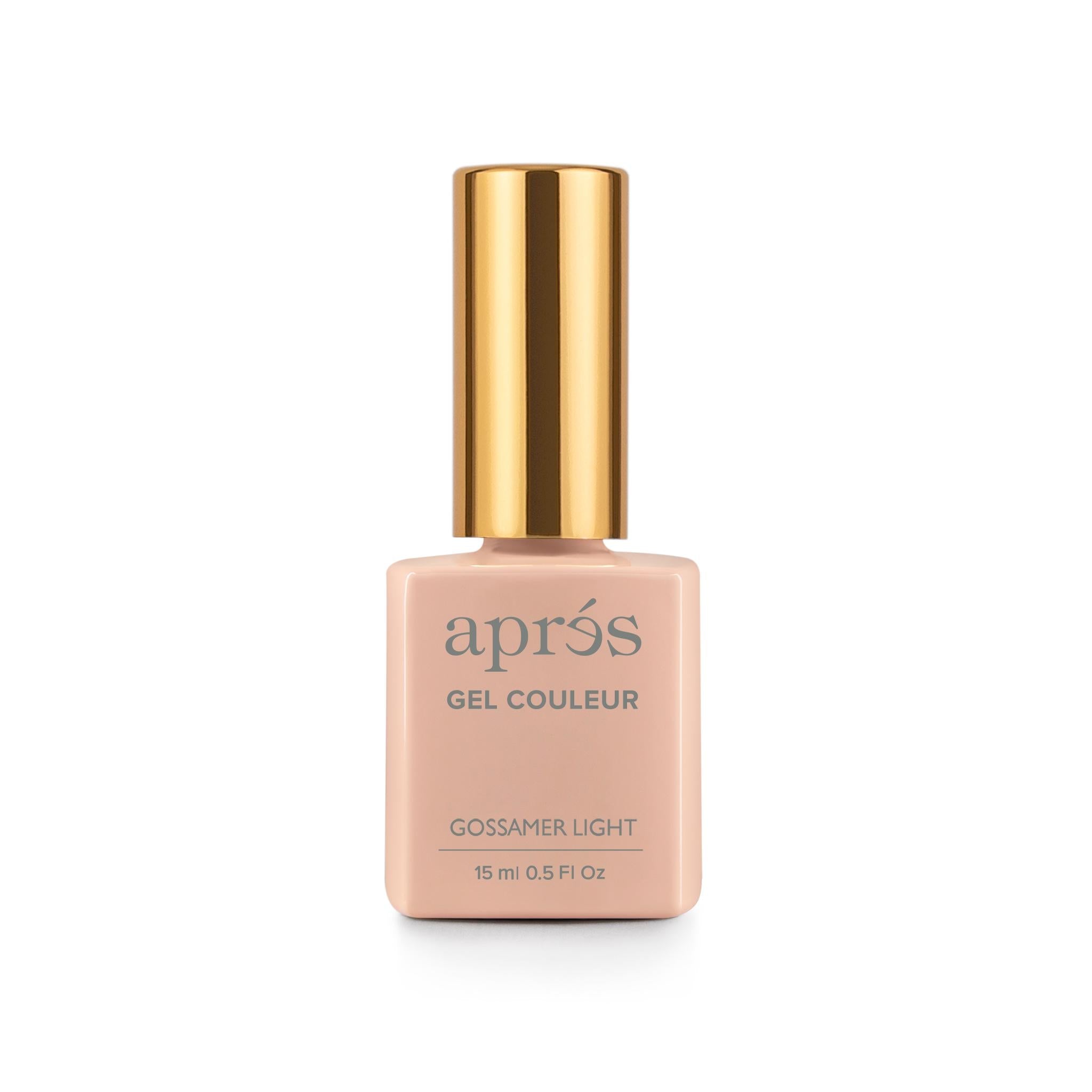 Apres Gel Nail Polish - Gossamer Light Sheer Pink Gel Color for Manicures & Pedicures | Long-Lasting Salon Quality Gel Polish for DIY Nails at Home or Professional Use