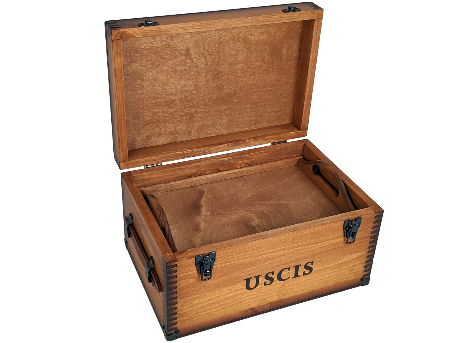 USCIS Homeland Security Keepsake Box - Premium Document Storage for Immigration Papers - Perfect for Green Card, Citizenship & Visa Documents Organization