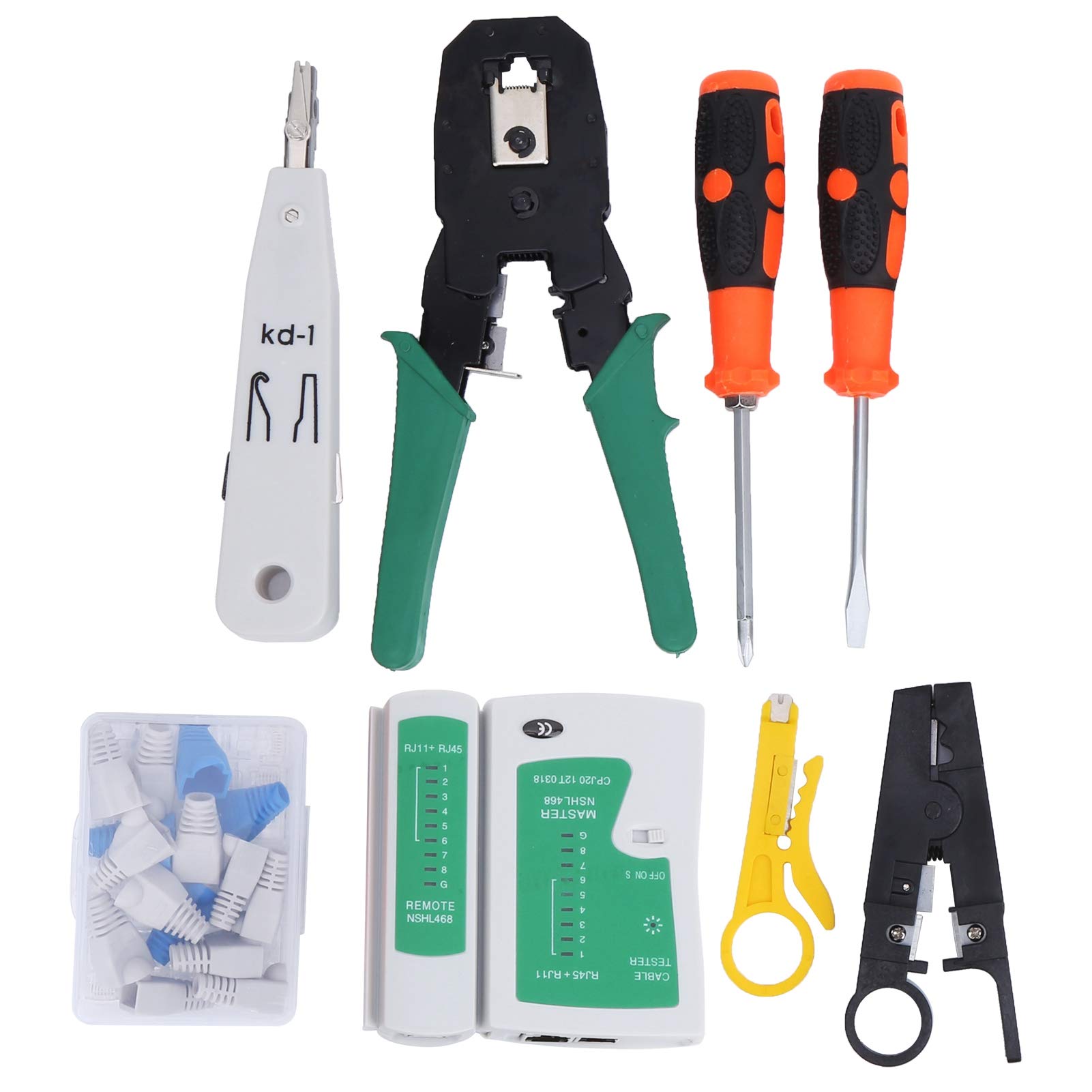 Professional Network Cable Tool Kit Set - Portable & Easy Carry for Network Wiring & Maintenance | Ideal for IT Technicians, Home & Office Networking