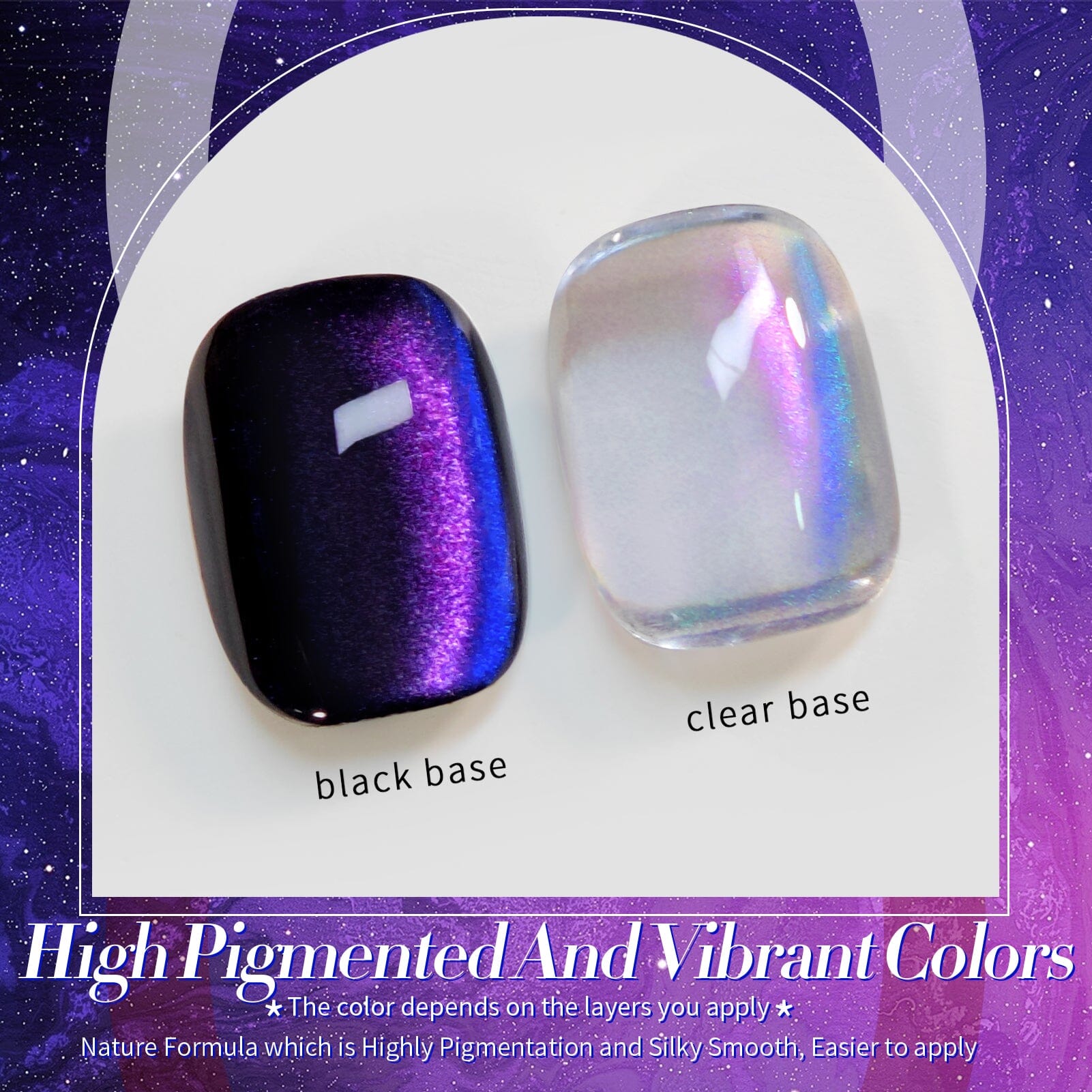 Purple Chameleon Cat Magnetic Gel Polish - MY51 Heaven Purple 15ml Nail Art Kit for Salon & Home Manicure | UV/LED Cured Long Lasting Nail Polish