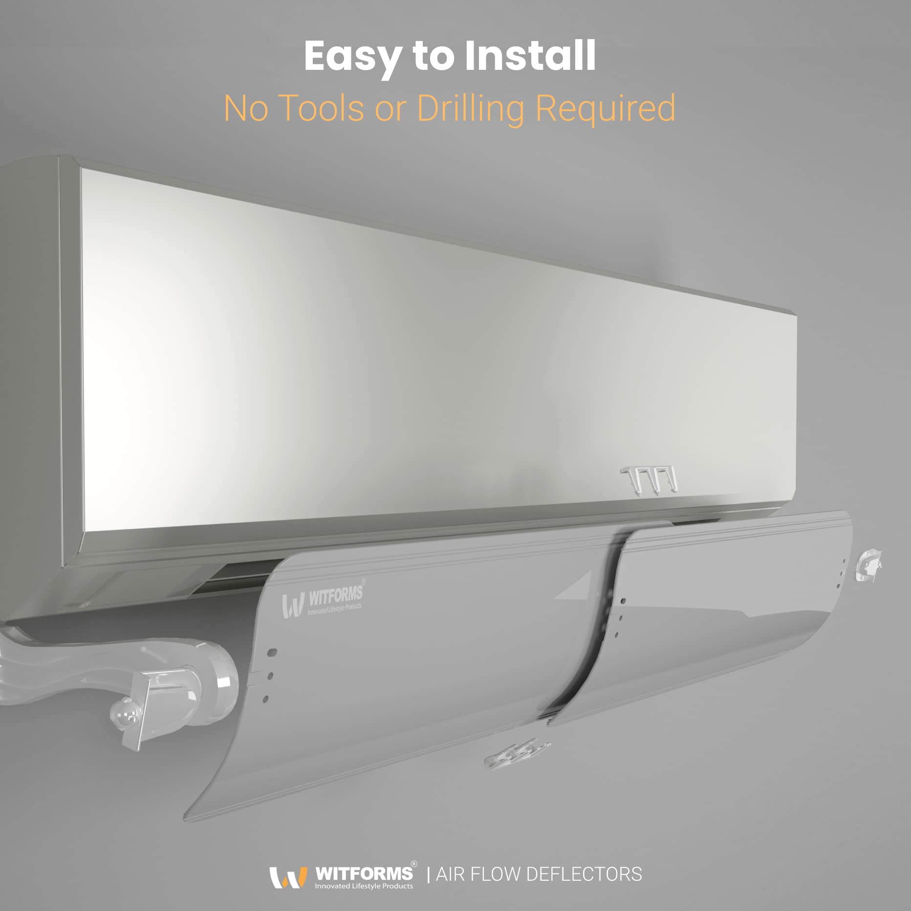 Premium Adjustable AC Air Deflector for Split Air Conditioners - Improve Cooling & Heating Efficiency | Perfect for Home, Office & Bedroom Airflow Control