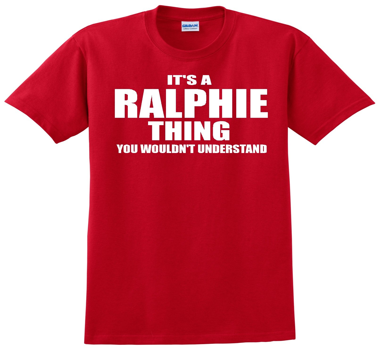 Ralphie Red Cotton T-Shirt for Men - Soft & Comfortable Casual Tee - Perfect for Everyday Wear, Outings & Gifts