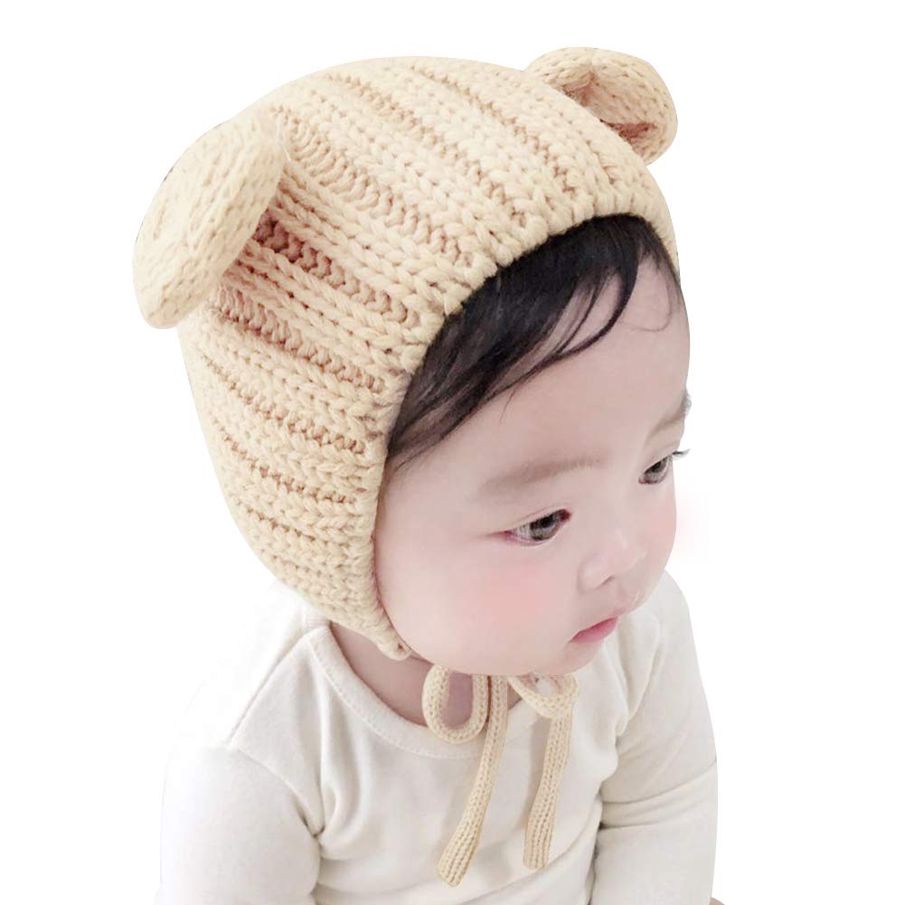 Soft Hand-Knit Baby Beanie - Pure Color Infant Winter Hat for Newborns & Toddlers - Perfect for Outdoor Photos, Winter Walks & Gift Giving