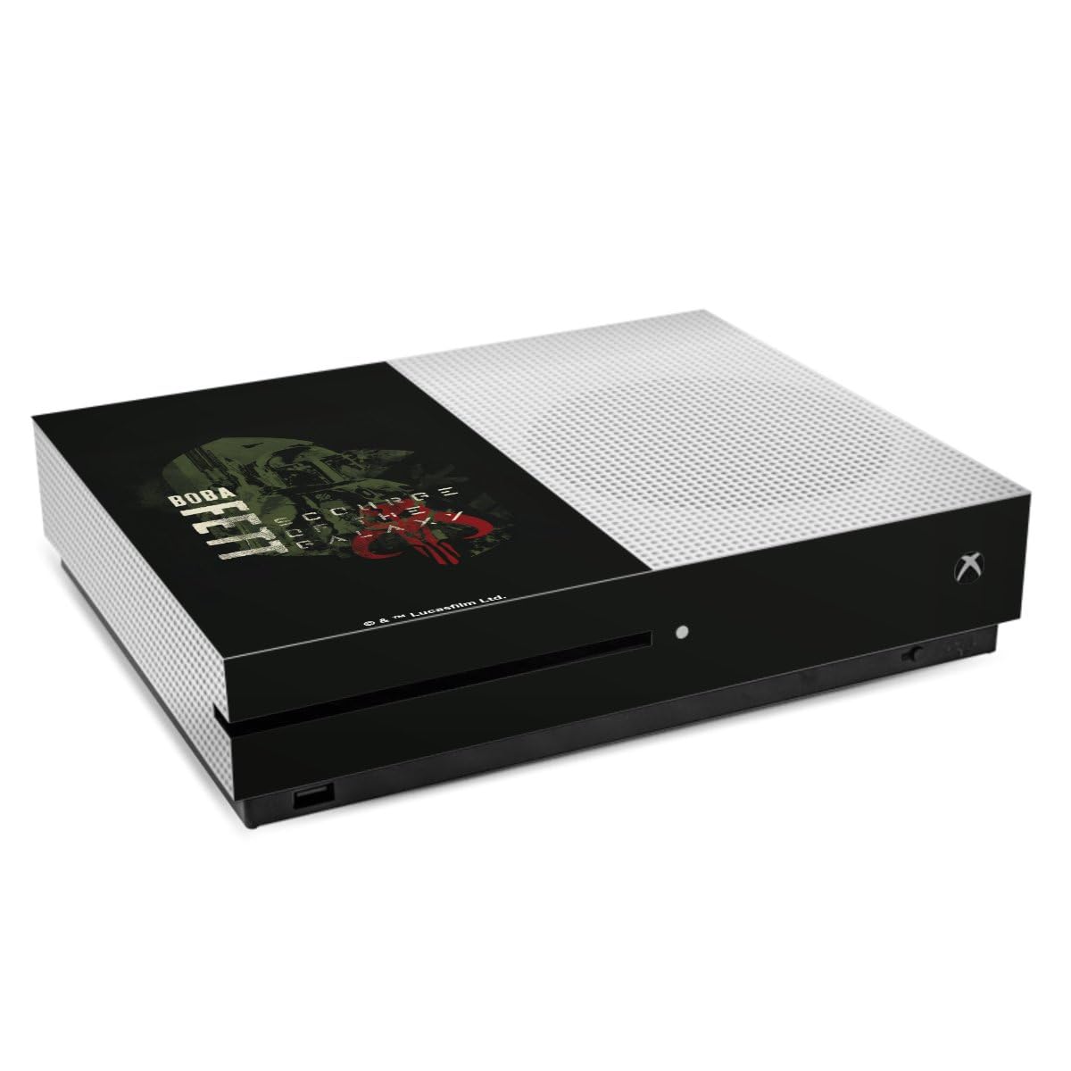 Premium Boba Fett Star Wars Skin Decal Sticker for Microsoft Xbox One S - Protective Vinyl Wrap with Easy Installation - Perfect for Gaming Setups, Themed Rooms & Star Wars Collectors