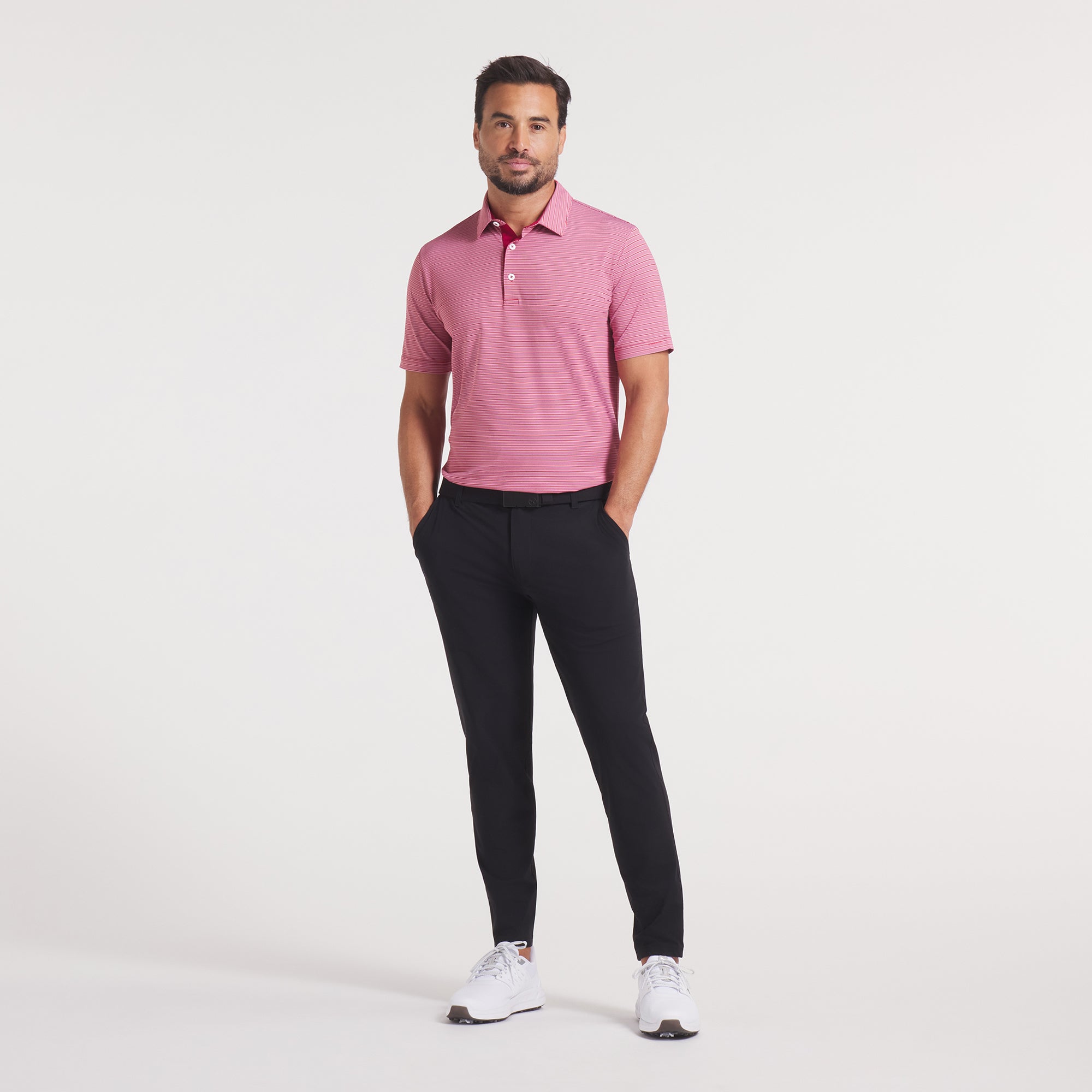 MATTR Bay Men's Golf Polo Shirt - Breathable, Moisture-Wicking Performance Shirt for Golf, Tennis & Casual Wear