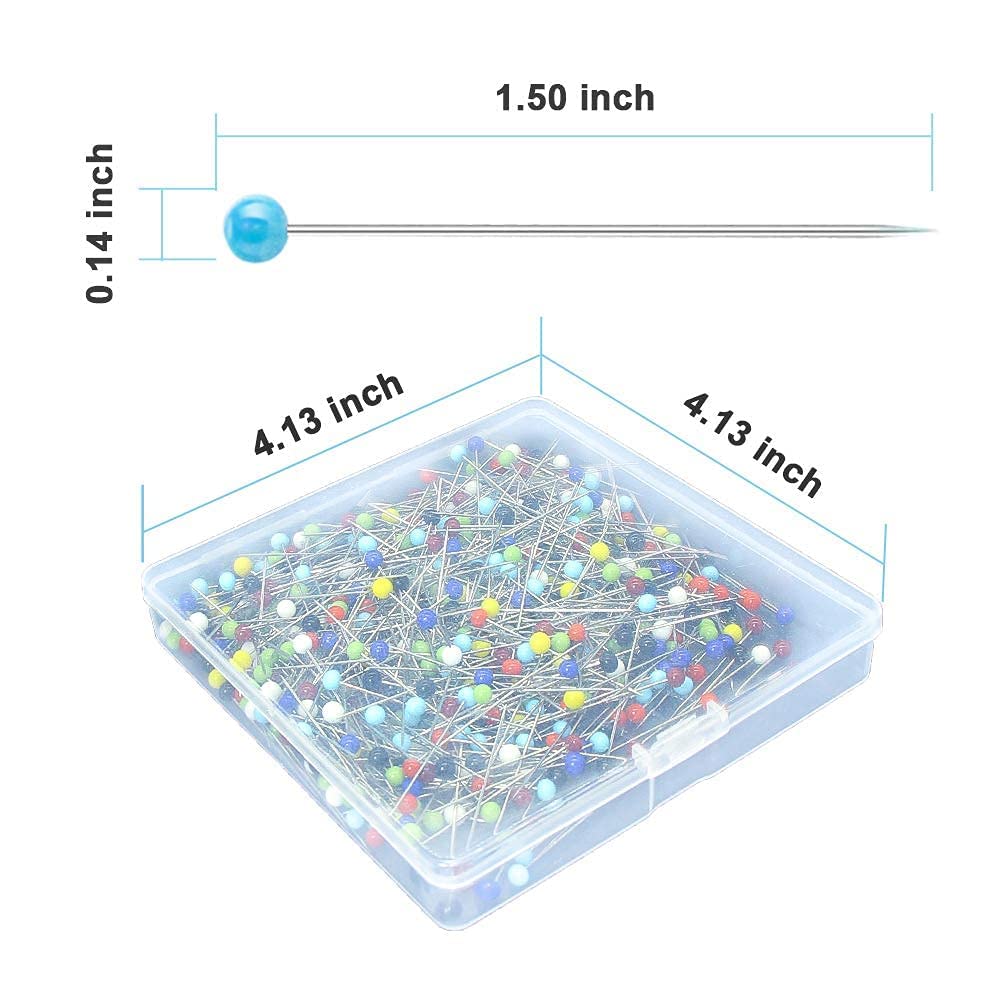 700PCS Sewing Pins with Glass Heads - for Dressmaking, Jewelry & Crafts