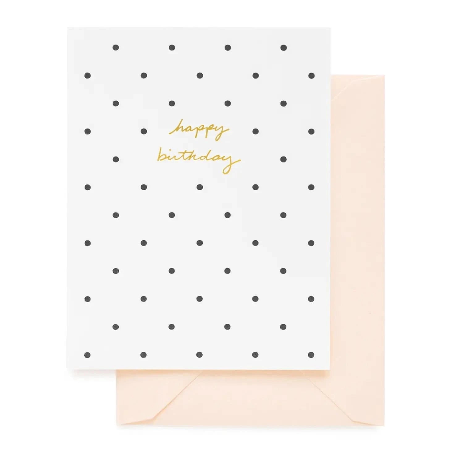 Polka Dot Birthday Card - Elegant & Fun Greeting Card for Birthdays, Parties & Special Occasions | Perfect for Friends, Family & Coworkers