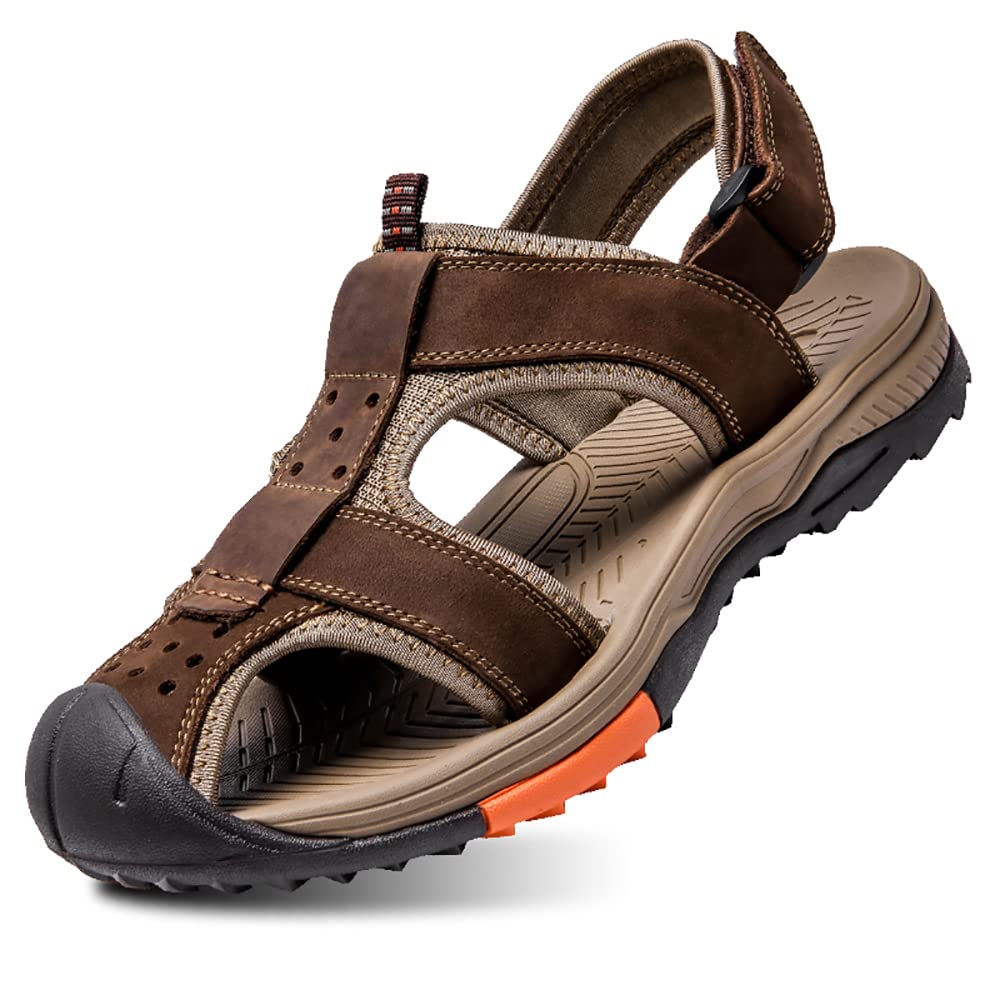 Men's Closed Toe Hiking Sandals - Breathable Water Shoes for Outdoor Sports, Beach Walking & Summer Activities | Lightweight Athletic Sandals for Trail Running, Camping & Water Sports