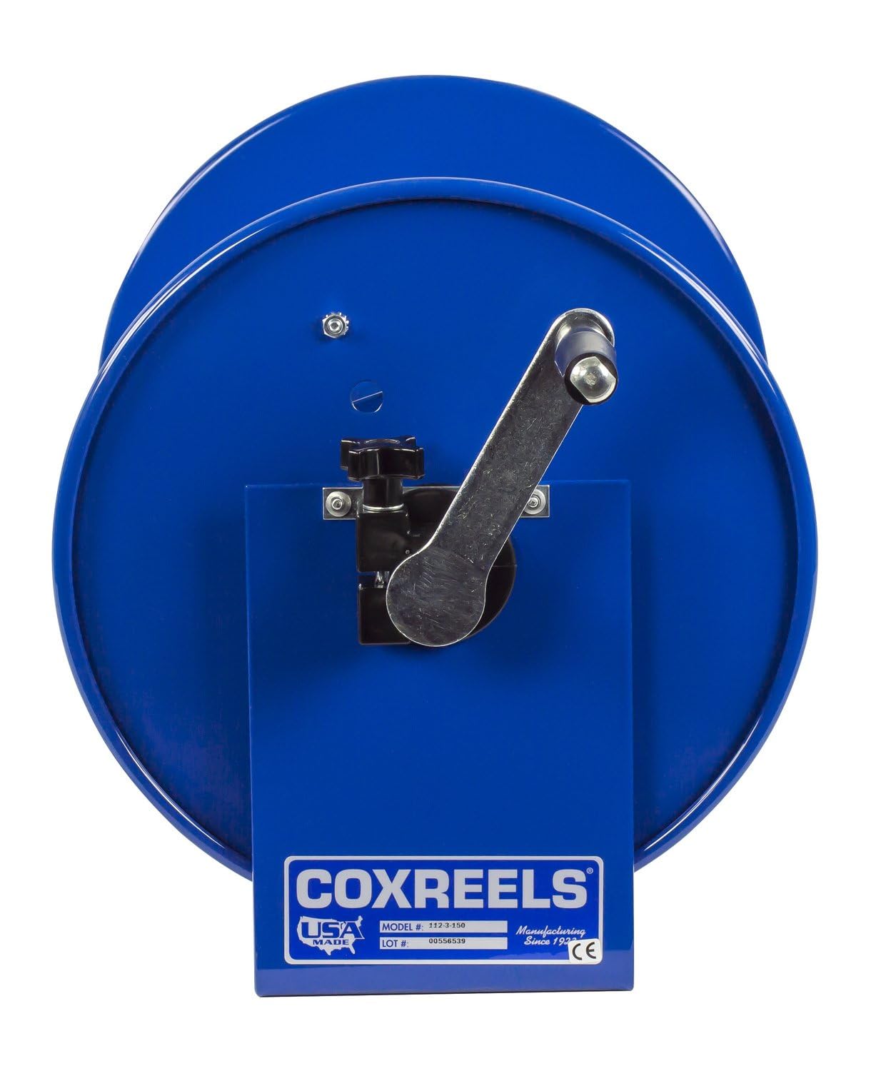 Compact Manual Crank Steel Hose Reel by Coxreels - 112-4-75 Model - 4,000 PSI Capacity - Holds ½” x 75' Hose - Ideal for Air Compressor, Garden, Pressure Washer & Electric Hoses (Hose Not Included) - Made in USA - Perfect for Home, Workshop & Industrial Use