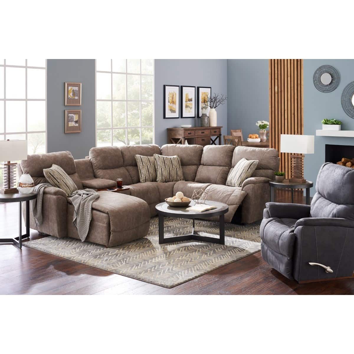 La-Z-Boy Trouper Reclining Sofa Collection - Power Lift Recliner with USB Charging, Plush Comfort for Living Room, Home Theater & Family Room Relaxation