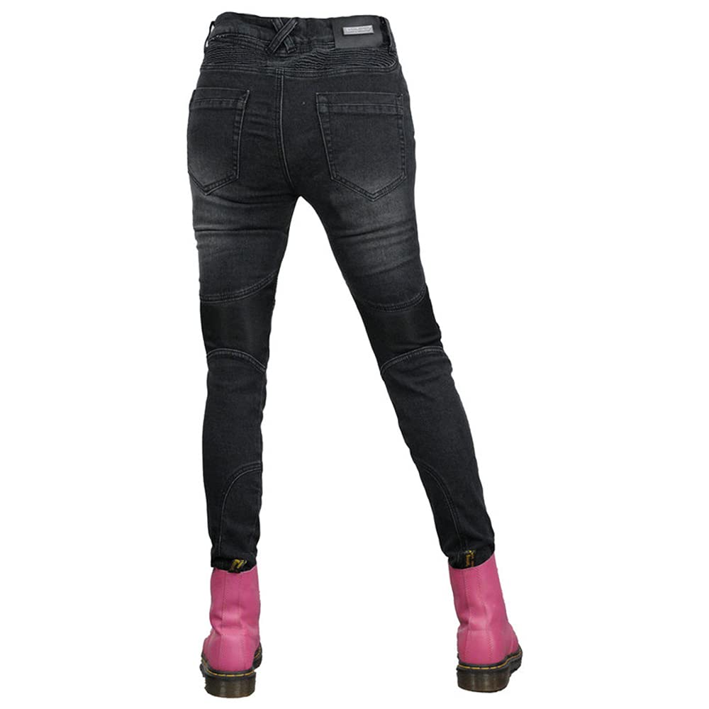 LOMENG Women's CE Certified Motorcycle Riding Jeans with Knee & Hip Armor - Summer Breathable Protective Pants for Bikers & Commuters | Perfect for Daily Riding, Touring & Urban Commutes