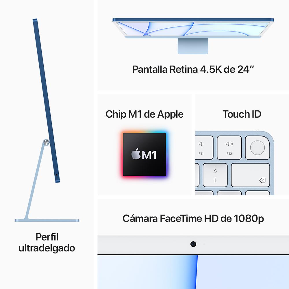 Apple iMac 24-inch with 4.5K Retina Display - M1 Chip (8-Core CPU & 8-Core GPU) 256GB SSD in Green - Perfect for Home Office, Graphic Design & Creative Work