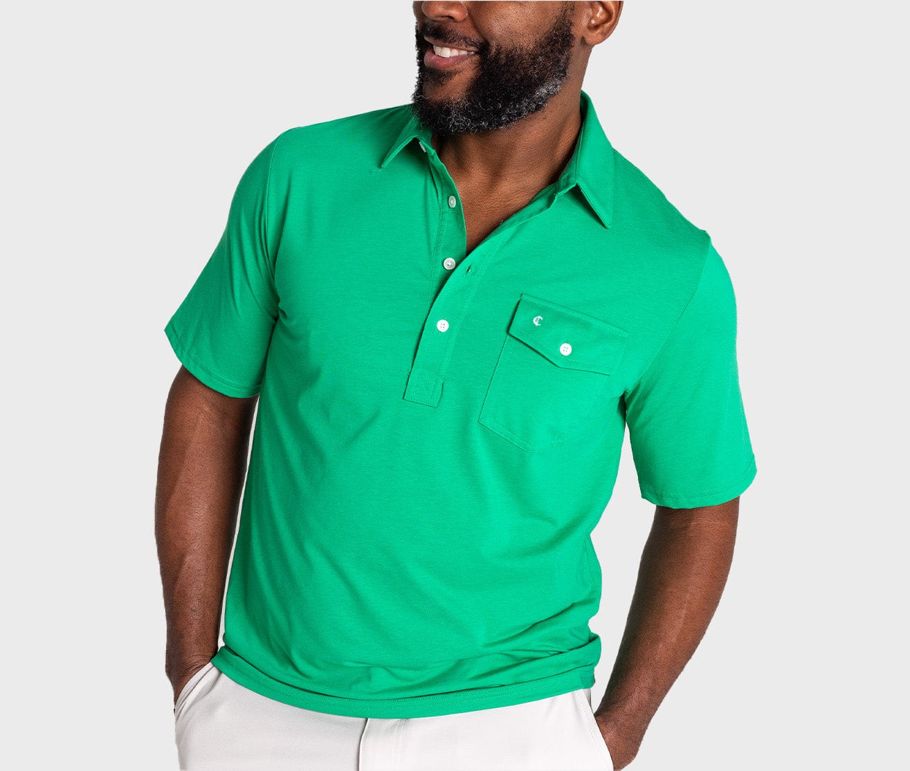 Performance Golf Shirt for Men - Breathable & Moisture-Wicking Polo - Perfect for Golf, Tennis & Casual Wear - Green