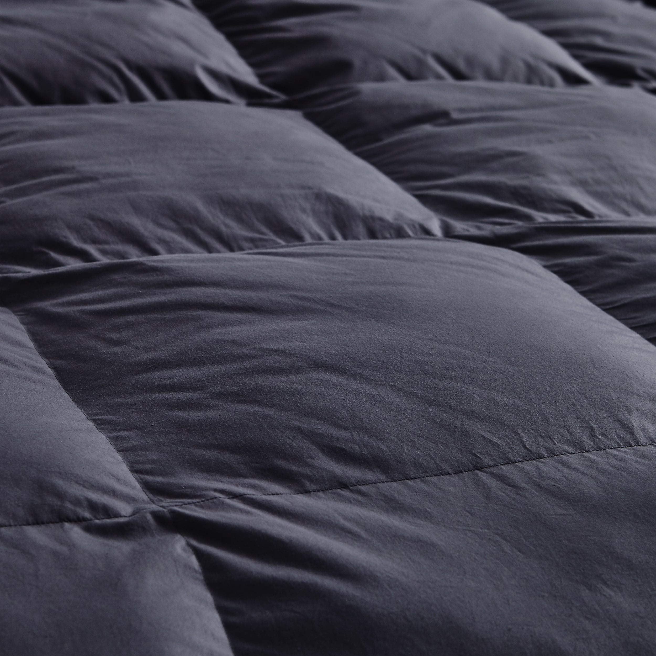 Premium All-Season Goose Down Comforter - 100% Egyptian Cotton Cover, Baffle Box Design, 55oz Fill (Twin Size, Classic Gray) - Ideal for Year-Round Comfort in Bedrooms, Guest Rooms & Hotels
