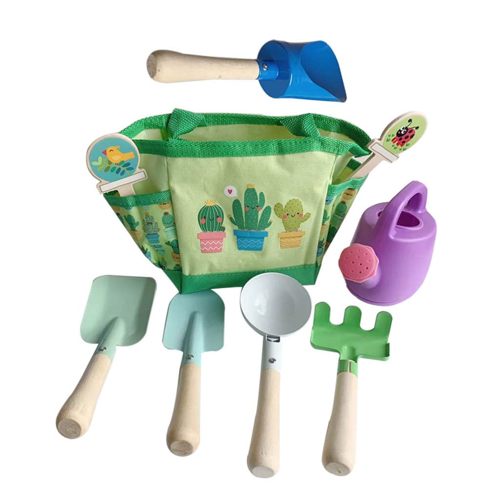 **Kids Gardening Tools Set - 10-Piece Outdoor Garden Kit with Watering Can, Shovel, Rake, Trowel & Tote Bag - Gardening Toys for Boys & Girls - Perfect for Backyard, Beach & Outdoor Play**