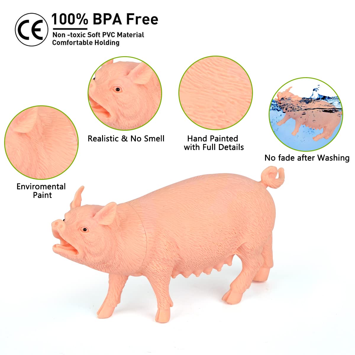 Realistic Farm Animal Figurines Set with 10 Plastic Animals & Sound Book - Educational Learning Toys for Toddlers Ages 3+ | Perfect for Preschool Playtime, Birthday Gifts & Early Childhood Development