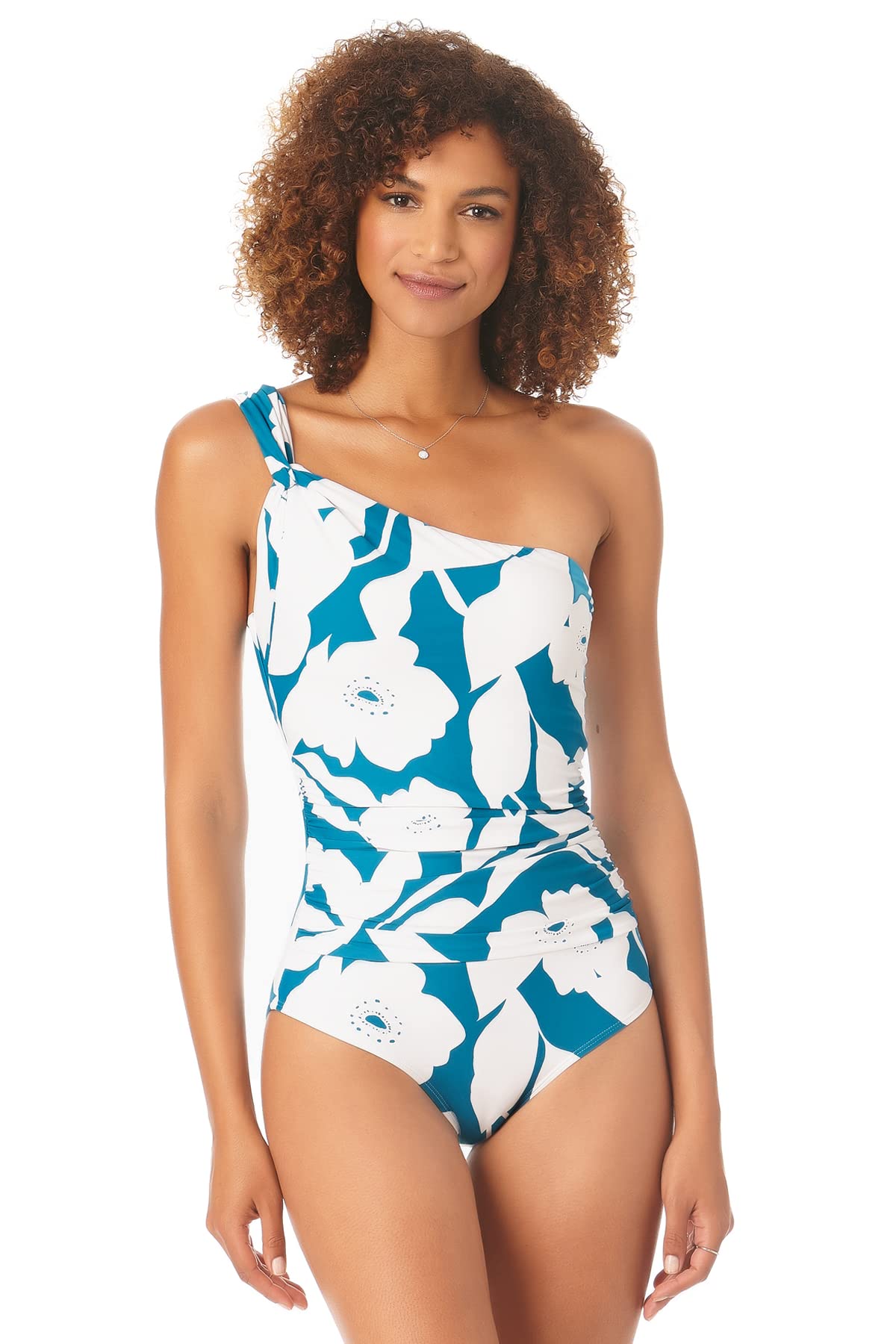 Anne Cole One Shoulder Twist One-Piece Swimsuit - Sexy Monokini Bathing Suit for Women, Beach & Pool Party | Perfect for Summer Vacation, Tropical Getaways, and Resort Wear