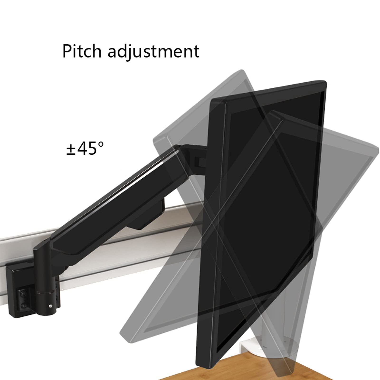 FEIYIYANG Gas Spring Monitor Arm - Adjustable Single Monitor Mount Stand for 10