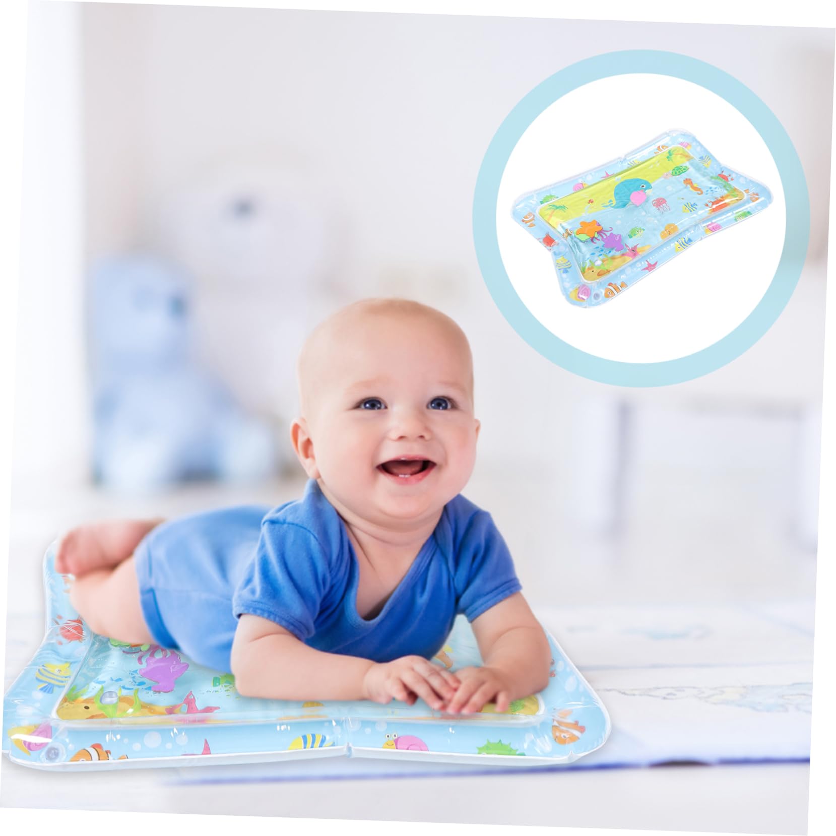 **Wakauto Inflatable Baby Water Play Mat - PVC Non-Slip Water Pad for Toddlers, Kids Pool & Beach Toys - Perfect for Outdoor Summer Fun, Backyard Splash Play, and Indoor Sensory Activities**