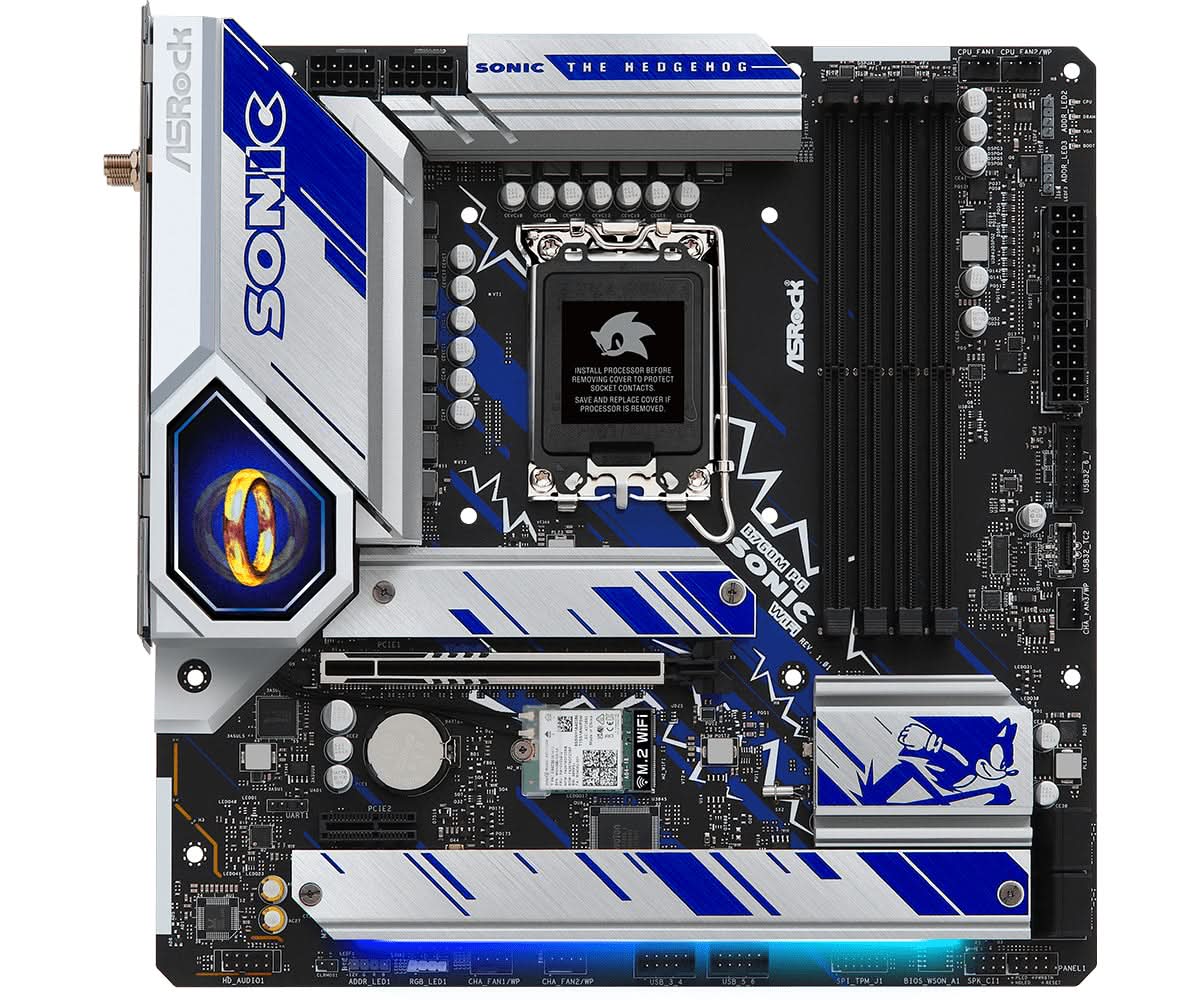 ASRock B760M PG SONIC WiFi Motherboard - Intel B760 Chipset, LGA 1700 Socket, Micro ATX Form Factor - Perfect for Gaming PCs & Home Office Workstations