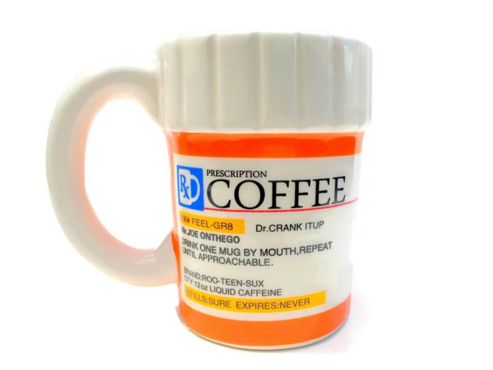Funny Doctors' Prescription Coffee Mug - 12oz Humorous Gift for Medical Professionals - Perfect for Tea, Coffee & Office Use