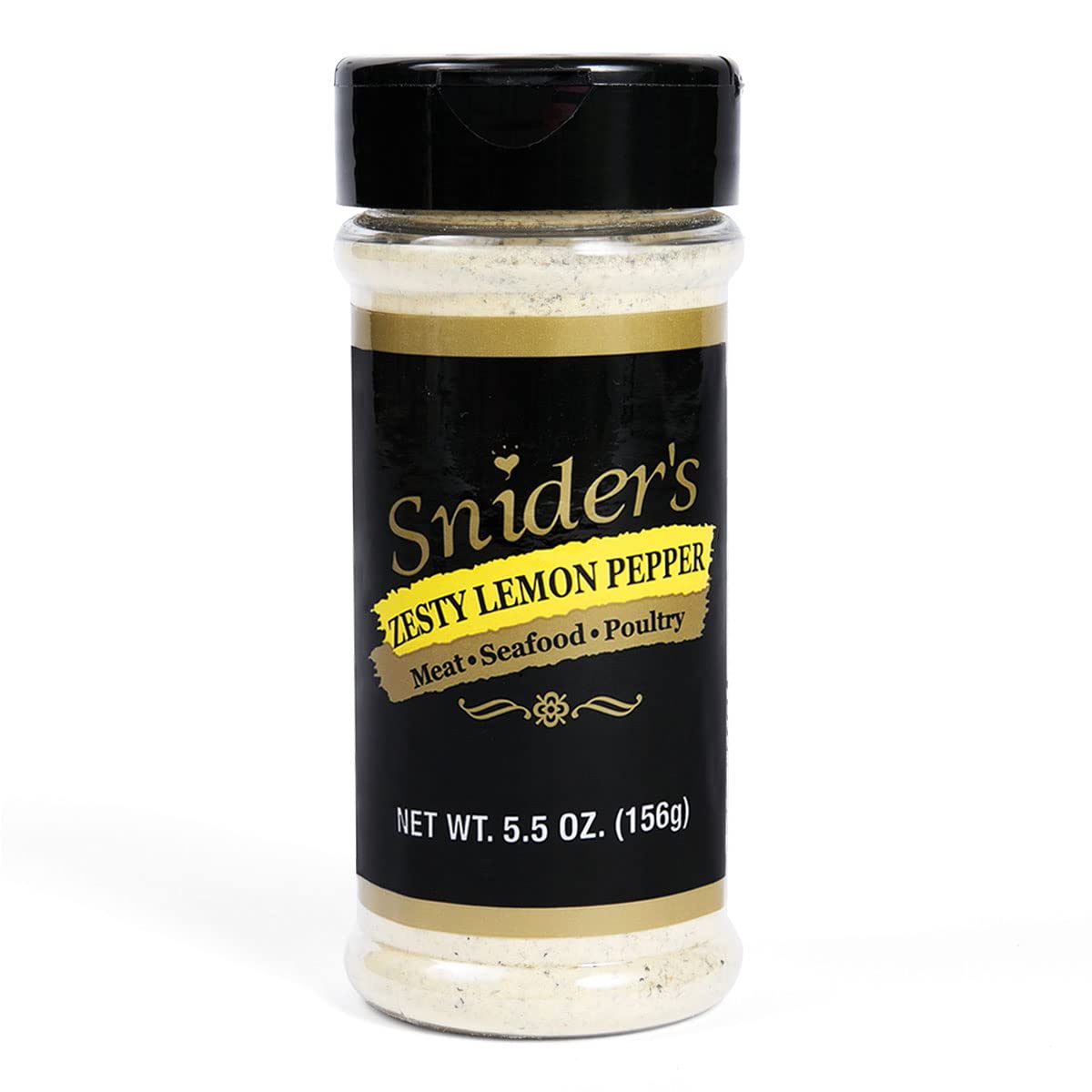 Snider's Zesty Lemon Pepper Seasoning 5.5 oz - Premium All-Natural Spice Blend for Chicken, Fish, Vegetables & More | Perfect for Grilling, Roasting & Everyday Cooking