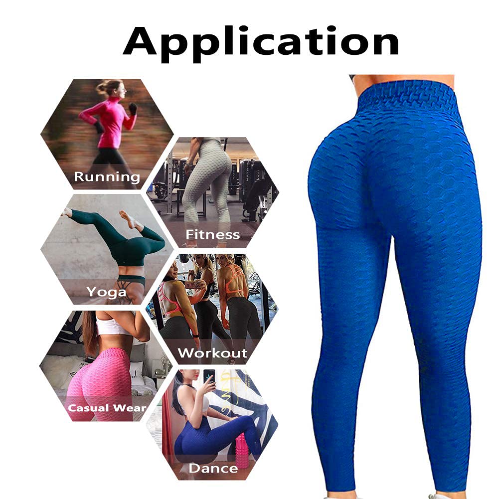 Msicyness TikTok Leggings 2 Pack - High Waist Yoga Pants for Women with Butt Lift & Tummy Control - Textured Scrunch Booty Tights - Perfect for Workouts, Yoga & Casual Wear
