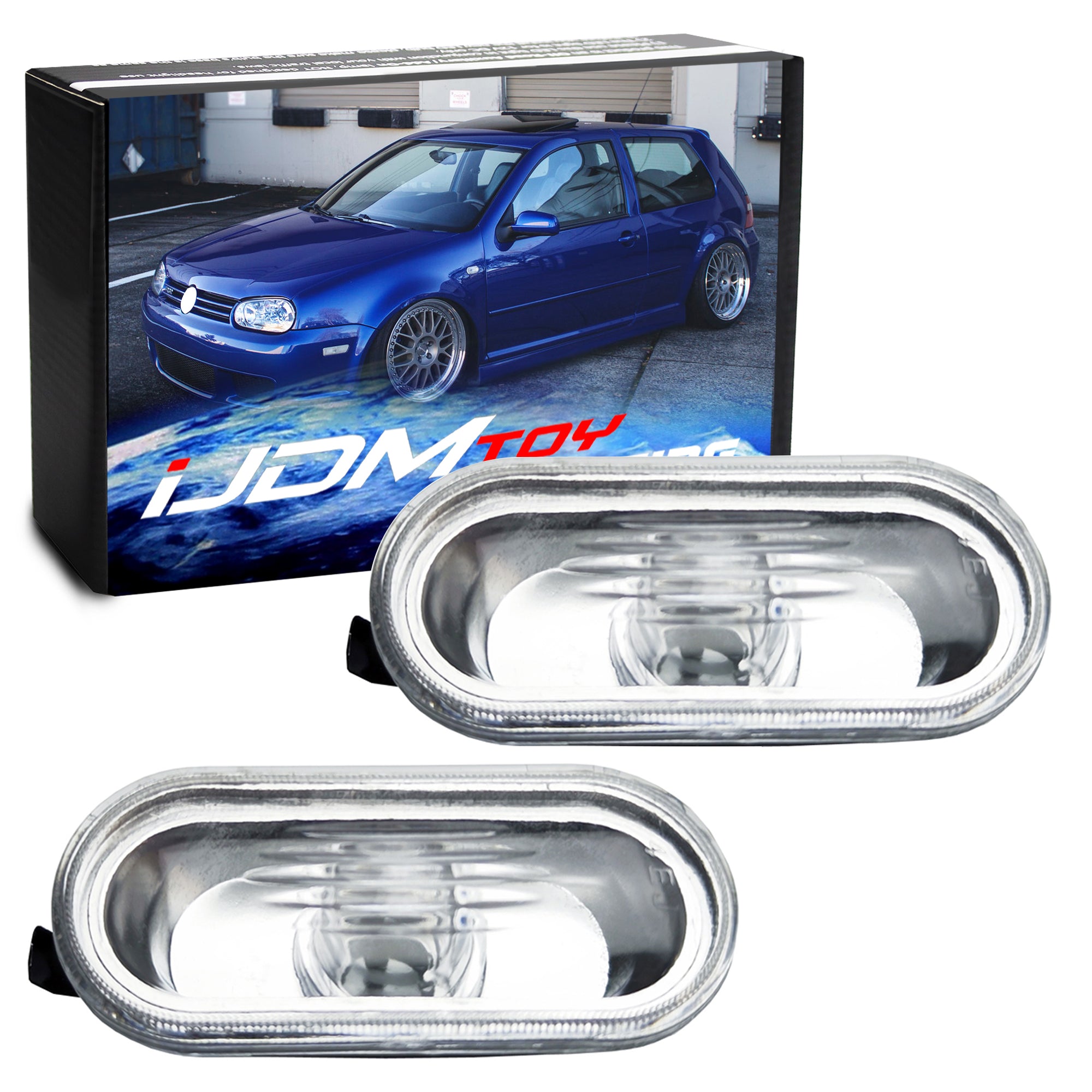 Clear Euro Fender Side Marker Lamp for VW MK4 Golf GTI R32 Jetta Bora & B5 Passat - Amber LED Light for Enhanced Visibility and Style (Perfect for Night Driving and Car Customization)