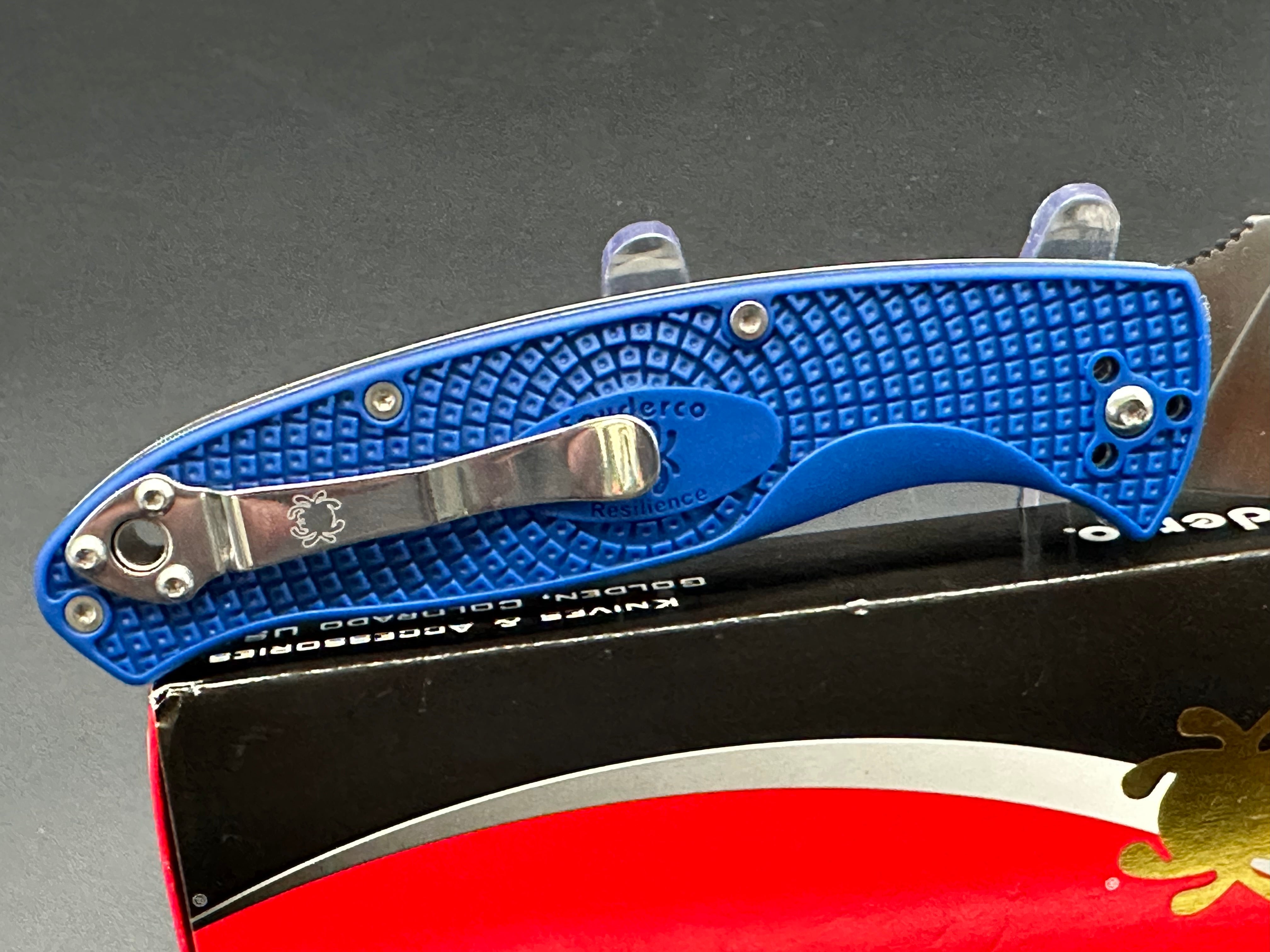 Spyderco Resilience Folding Knife - Blue G-10 Handle, CPM-S30V Steel Blade - Perfect for Outdoor Camping, Hiking & Everyday Carry (EDC)