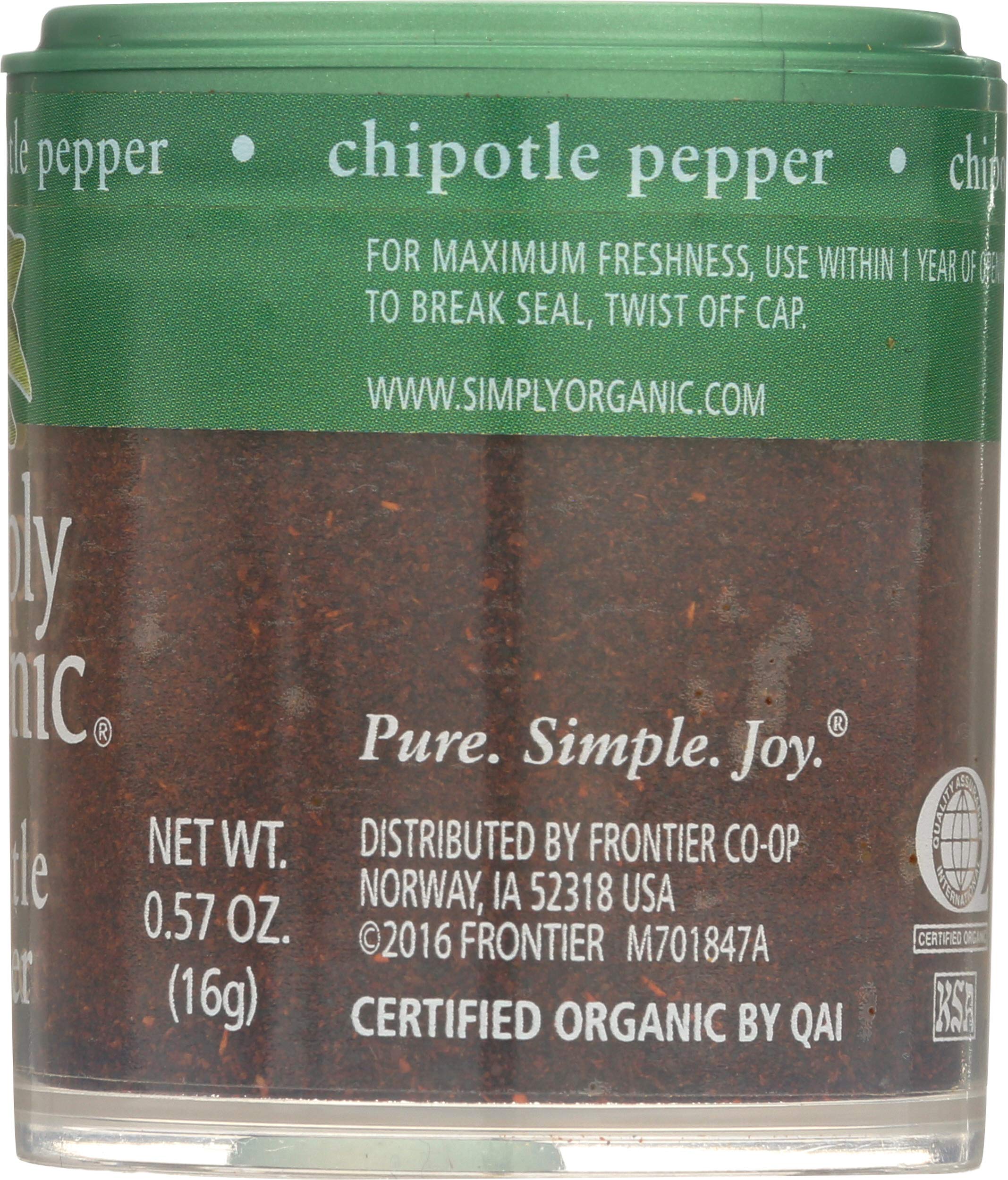 Organic Ground Chipotle Pepper Powder - USDA Certified, 0.57 oz (Pack of 6) | Premium Capsicum Annuum Spice for Mexican Cooking, BBQ Rubs & Homemade Hot Sauce