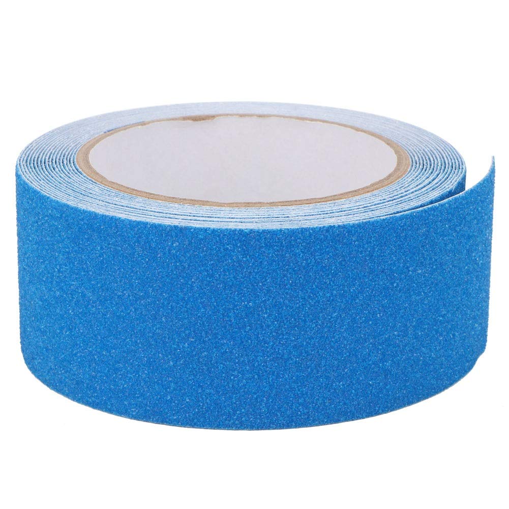 Samfox Anti-Slip Tape - Heavy Duty PVC with Quartz Grit Non-Slip Safety Tape (5m/16.4ft) for Stairs, Swimming Pools, Showers, Ramps & Wet Floors | Waterproof Slip-Resistant Grip Tape for Indoor/Outdoor Use