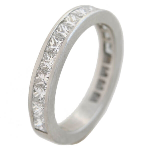 Platinum Princess Cut Diamond Half Eternity Wedding Band 1.75 Carat Total Weight - Perfect for Engagement Rings, Anniversary Gifts & Bridal Jewelry