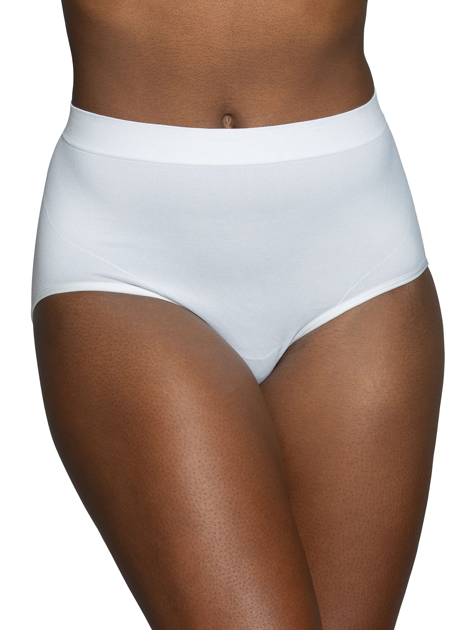 Vanity Fair Women's Comfortable Smoothing Brief Panties with Rear Lift - Seamless Underwear for Everyday Wear & Shapewear Support