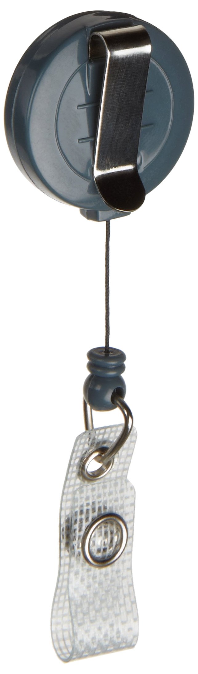 Brady 95074 Retractable Badge Holder - Gray Color ID Card Reel for Security, Nurses, Teachers & Office Professionals | Durable & Convenient for Work, Events & Conferences