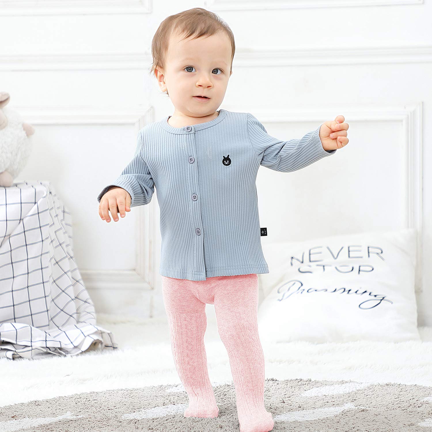 Century Star Baby Tights for Girls - Soft Cotton Toddler Leggings & Warm Infant Stockings | Newborn Pants for Playtime, Daycare & Winter Outfits