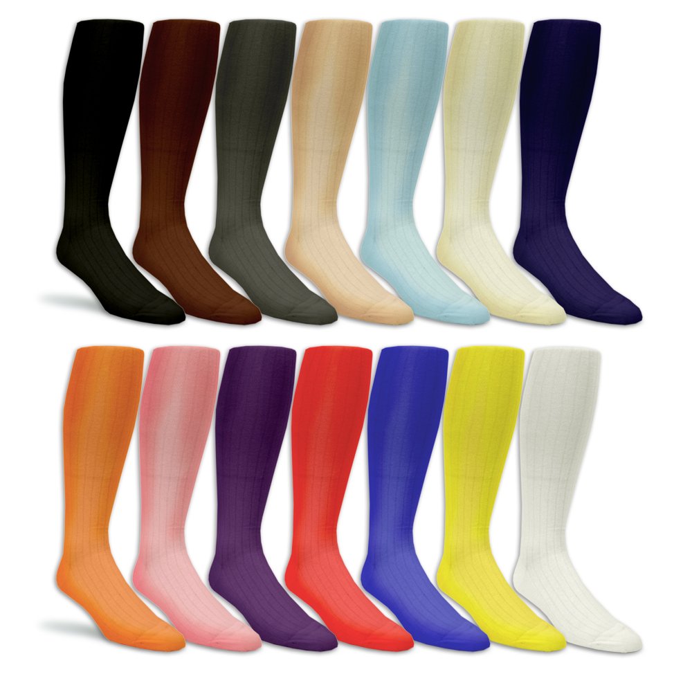 14-Pack Women's Solid Over-The-Calf Socks - Business & Casual Dress Socks for Work, Office & Daily Wear | Comfortable & Durable Cotton Blend Socks for Golf, Travel & Professional Outfits