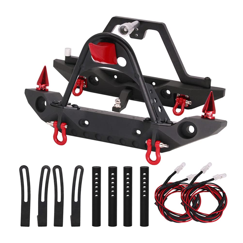 Universal CNC Metal Front & Rear Bumper for RC Cars - Durable Remote Control Car Accessory for Off-Road Racing, Crawling & Bashing - 1 Set Beam Bumper with Enhanced Protection