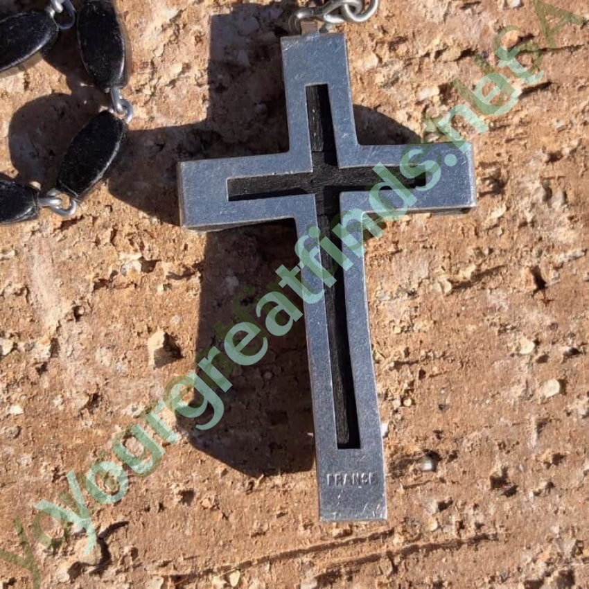 Vintage French Wooden Catholic Rosary - Handcrafted Wooden Beads Prayer Necklace for Religious Devotion & Meditation | Perfect for Church, Home Prayer & Spiritual Gifts