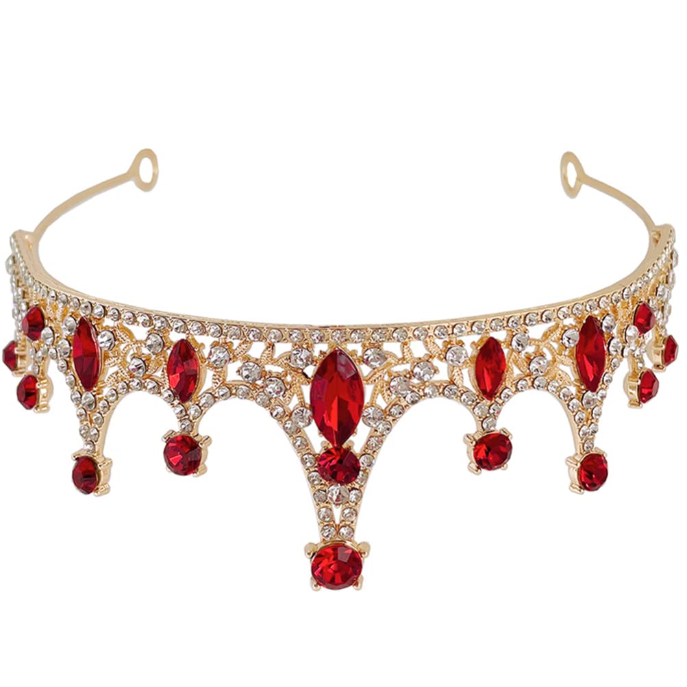 Sparkling Tiara Princess Crown for Women & Girls - Rhinestone Jeweled Headband for Weddings, Parties, Costumes & Special Occasions | Gothic Queen Crown Hair Accessory for Kids, Teens & Adults