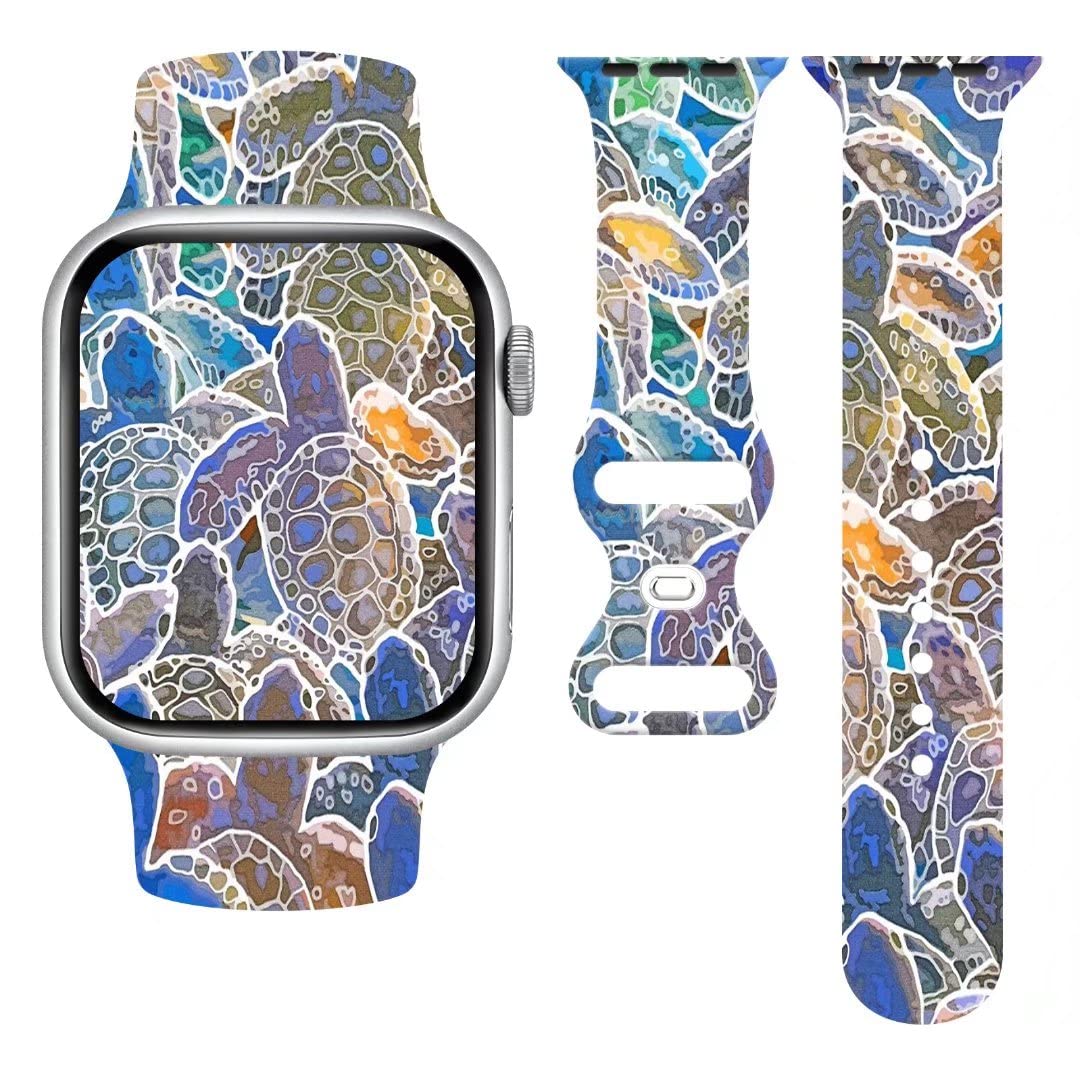 Soft Silicone Watch Band Compatible with Apple Watch 38mm 40mm 41mm - Adjustable Replacement Strap for Series 7/6/5/4/3/2/1/SE - Stylish & Comfortable Wristband for Women & Men - Perfect for Workouts, Running, Swimming & Everyday Wear