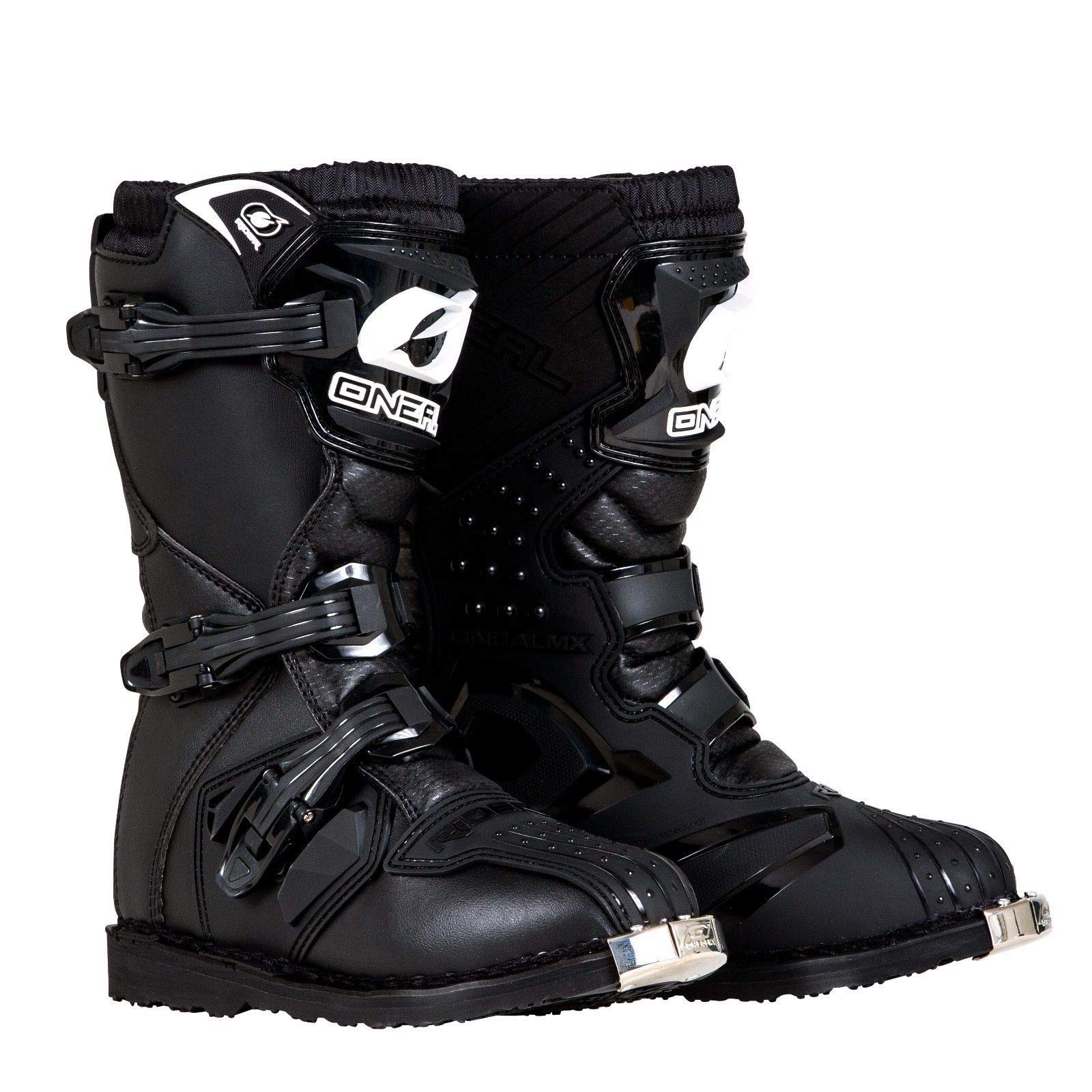 O'Neal Boys Rider Boots - Black K1 Motorcycle Boots for Kids - Durable & Comfortable Riding Boots for Boys - Perfect for Motocross, Dirt Biking & Outdoor Adventures